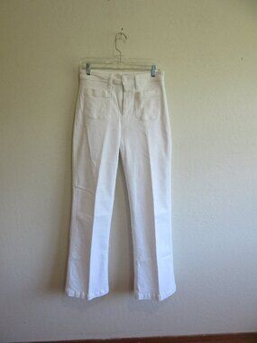 PAIGE White Leenah 28 Wide Leg Denim Jeans
